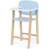 Tidlo Dřevěná židlička na krmení panenek modrá