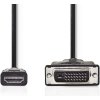 Nedis CCGB34800BK30 - Kábel HDMI - DVI | HDMI Konektor - DVI-D 24+1-Pin Zástrčka | 3 m | Čierna farba