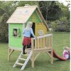 Detský záhradný domček EXIT Fantasia 300 drevený so šmykľavkou zelený