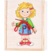 Woody Puzzle Šněrovací šatní skříň Holčička