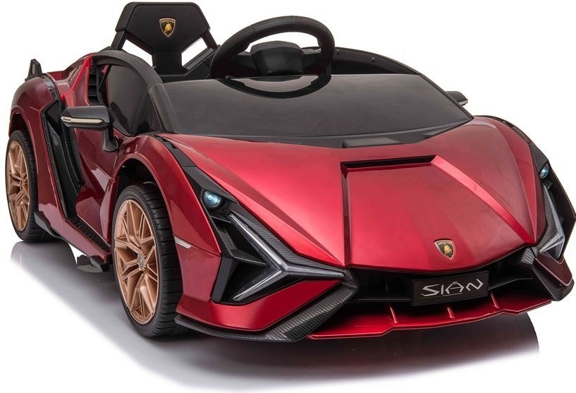 Lean Cars Elektrické autíčko Lamborghini Sian lakované 2x45W MOTOR 1x12V4,5Ah BATÉRIA 2022 ČERVENÉ