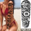 REBELULU Vodeodolné dočasné tetovačky pre ženy Dočasné tetovanie Tatoo Rose Skull Waterproof Tattoo Body Art Arm Fake Tattoo Men Women