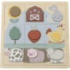 Babu edukatívne drevené puzzle Farma – 12 dielikov