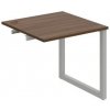 Hobis Pracovný stôl UNI O, k pozdĺ. reťazeniu, 80x75,5x80 cm, orech/sivá