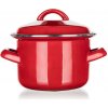 BANQUET MILTON Red Hrniec smaltovaný 12 cm; 0,78 l; s pokrievkou