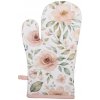 Clayre & Eef Biela bavlnená chňapka rukavice s ružami Soft Romantic Blush 18 x 30 cm