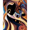 Maľovanie podľa čísel Abstraktná tvár s husľovým kľúčom, 80x100 cm, bez rámu a bez vypnutia plátna (6038752)