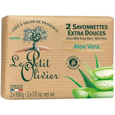 Le Petit Olivier Extra jemné mydlo - Aloe Vera, 2x100g