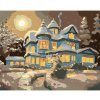 Diamondi Diamantové maľovanie - ZASNEŽENÝ MODRÝ DOM (D. RUSTY RUST) Rámovanie: vypnuté plátno na rám, Rozmer: 40x50 cm