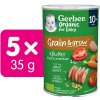 GERBER Organic chrumky s paradajkami a mrkvou 5× 35 g