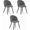 Stolička BELLO - tmavosivý zamat / čierne nohy x 3 9401 71 00 00