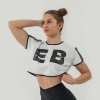 Dámske tričko Oversized Crop Top Game On White - NEBBIA Veľkosť: S 88228-2-S