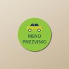 Nažehľovacie menovky na oblečenie (Kopírovat) - 1ks, Kruh 2,3 × 2,3 cm, Zelené auto, Zelená