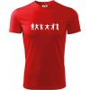 Karate postavy - Pánske tričko Fantasy športové - 3XL ( Červená )