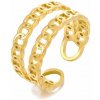 Chain Luxe Gold prsteň nastaviteľný (18K pozlátená oceľ)