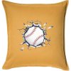 Baseball lopta v triku - Vankúš 50x50 - 50x50 - Iba poťah ( Zlatožltá )