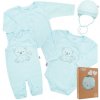 Dojčenská súprava do pôrodnice New Baby For Sweet Bear modrá 56 (0-3m)