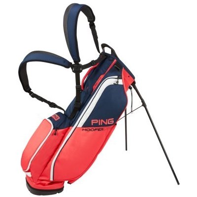 Golfový bag na nosenie Ping Hoofer Lite Bag na nosenie (Stand bag) Navy/Červená
