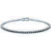 Tenisový náramok Luminy 2,3 mm: biele zlato, čierne diamanty - SAV-B-TENIS-19CM-23SZ-15K-585-CZD-B SAVICKI
