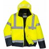 Portwest S266 Hi-Vis Nepremokavá bunda žltá/tmavomodrá XL
