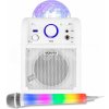 Vonyx SBS50W Karaoke set s BT a LED mikrofonem v bílé barvě