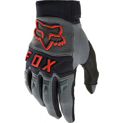 Fox Racing FOX Dirtpaw Ce Glove, Grey/Red MX23 - FOX Dirtpaw Ce Glove - S, Grey/Red MX23