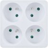 Solight rozbočka, 4 x 10A, bílá P108