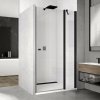 SANSWISS SOLINO BLACK SOL13 110cm dvere do niky alebo do kombinácie / sprchový kút rohový, profil čierny matný - 88 – sklo sieťotlač biele linky