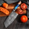 MARMITON Tokugawa japonský sekáčkový damaškový nôž 17cm rukoväť modrá živica VG10