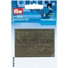 PRYM Nášivka štítok Blue Denim, imitácia semišu, nažehľovacia, olivová