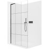 CERANO - Sprchová zástena Walk-in Onyx L-ľavá vzpera - 8 mm - čierna matná, industriálne sklo - 120x200 cm