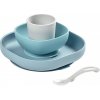 Beaba Silicone Meal Set zo silikónu modrá 4 dielna + záruka 3 roky zadarmo