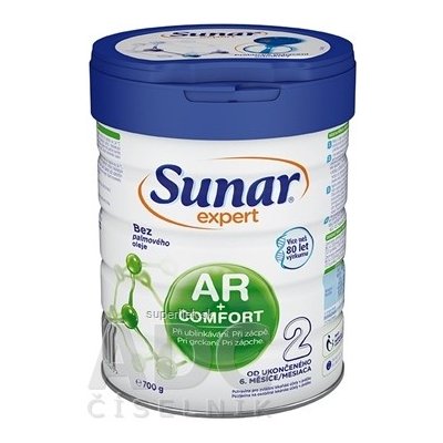 Sunar Expert AR+COMFORT 2 dojčenská výživa (od ukonč. 6. mesiaca) (inov. 2023) 1x700 g, 8592084418939