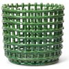 Ferm Living Organizér Ceramic Basket Large, emerald green