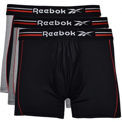 Reebok Mens Sports Trunk JARVIS 3P black/grey marl/vector red