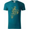 Dirt bike vintage - Tričko z organickej bavlny - 2XL ( Petrolejová )