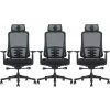 3PACK Ergonomická kancelárska stolička LUCIA čierna (3 ks)