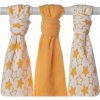 Kikko Bambusové pleny 70 x 70 Little Stars Orange MIX 3 ks