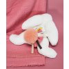 Doudou et Compagnie Paris Doudou Darčeková sada - Plyšový zajačik s tmavo ružovým brmbolcom 25 cm