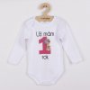 New Baby body s dlhým rukávom a potlačou Už mám rok ružové