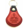 AUTO Two M Kožená kľúčenka Mitsubishi červená