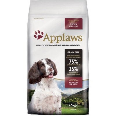 Applaws Dry Dog Lamb Small & Medium Breed Adult 7,5 kg
