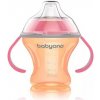 BabyOno Hrnček netečúci s mäkkým náustkom NATURAL NURSING 180ml oranžová