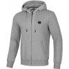 Pitbull West Coast pánska mikina na zips s kapucňou SMALL LOGO dark grey melange Farba: šedá, Veľkosť: S