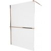 MEXEN/S - KIOTO Sprchová zástena WALK-IN s poličkou a držiakom uterákov 90 x 200, transparent 8 mm, ružové zlato 800-090-121-60-00