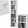 tectake 401700 stojan so 6 policami na 102 cédečiek 90x21x20cm - biela