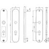 ASSA ABLOY FAB BK325/BK321 RC3/BT3 Povrch: F1 - strieborný elox, Rozteč: 90 mm, Prevedenie: PZ LI/RE (kľučka obojstranná/guľa)