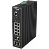 D-Link DIS-200G-12PS sieťový prepínač Riadený L2 Gigabit Ethernet (10/100/1000) Podpora napájania cez Ethernet (PoE) Čierna (DIS-200G-12PS)