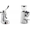 La Pavoni Stradivari Lusso + Rocket Espresso SUPER FAUSTO, chrome