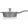 BANQUET Panvica hlboká s nepriľnavým povrchom a striekaným dnom GRANITE 28 cm, pokrievka